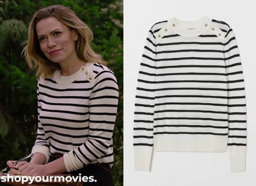 Just My Type: Vanessa’s Striped Pullover with Gold Beads