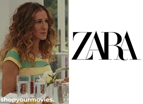 Sex and The City 2: Carrie’s Yellow/Green Striped Tee