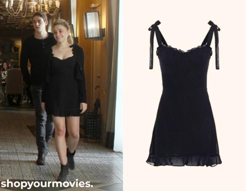 After We Fell: Tessa's Mini Black Ruffle Dress | Shopyourmovies After We Fell: Tessa's Mini Black Ruffle Dress | Shopyourmovies