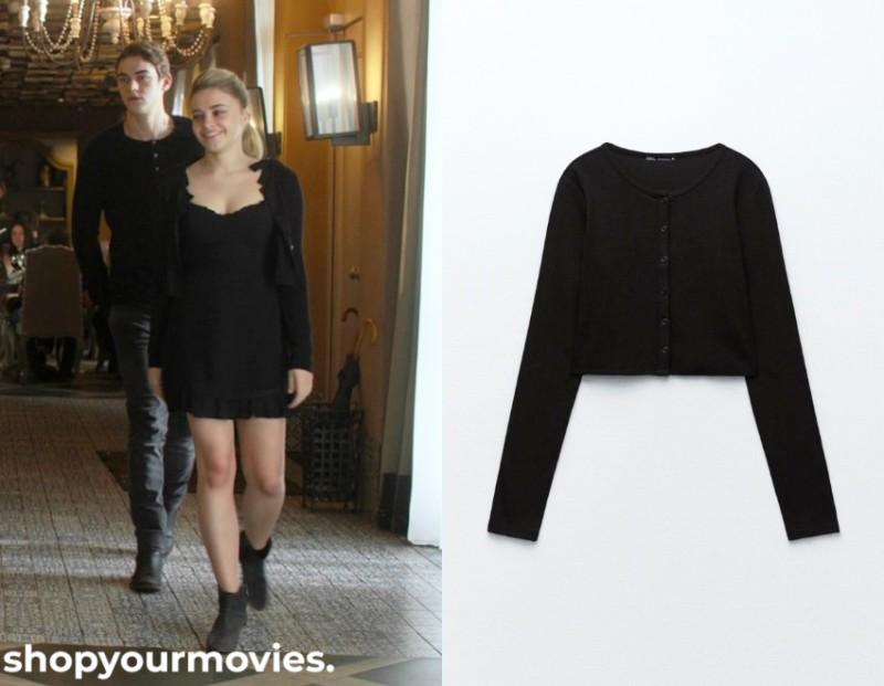 After We Fell: Tessa’s Black Cropped Cardigan