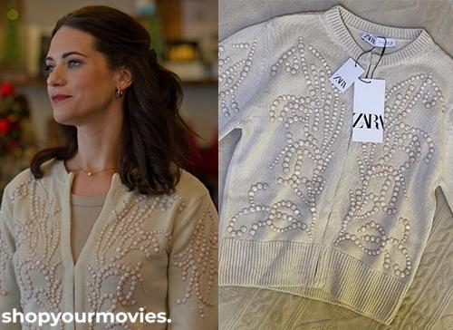 Holiday Crashers: Toni’s Sand Knit Cardigan with Beads