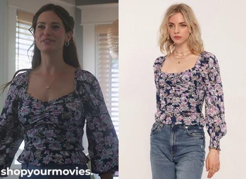 The Magic of Lemon Drops: Lolly’s Floral Top with Puffy Sleeves