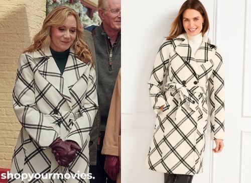 Holiday Touchdown: A Chiefs Love Story: Leah’s Black and White Belted Coat