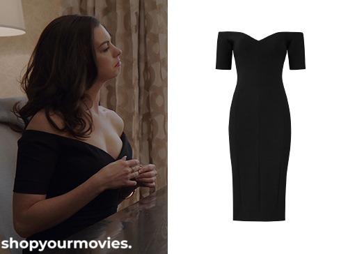 Ocean’s Eight: Daphne’s Black Off The Shoulder Dress