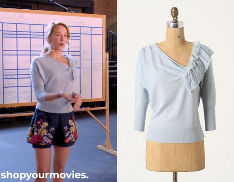 Pitch Perfect: Aubrey’s Blue Ruffle Pullover Sweater