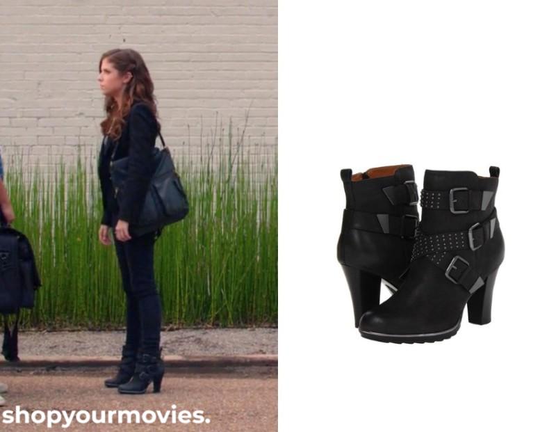 Pitch Perfect 2: Beca’s Black Tri-Buckle Studded Ankle Boot