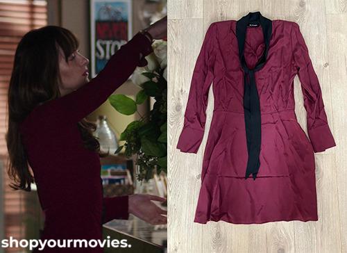 anastasia steele burgundy dress Fifty Shades of Grey: Anastasia's Burgundy Sheath Dress