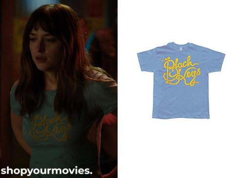 Fifty Shades of Grey: Anastasia’s Baby Blue “Black Keys” Tee