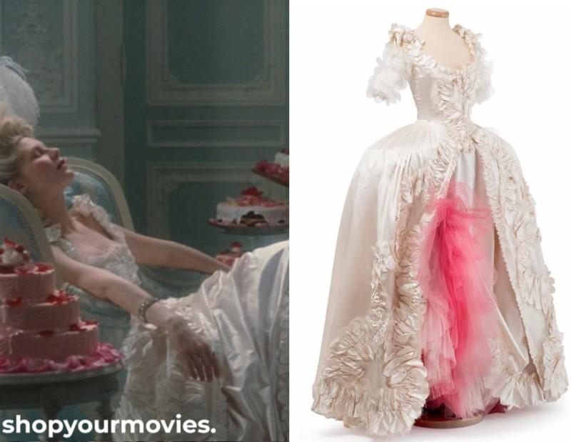 Marie Antoinette: Marie Antoinette’s White Dress with Pink Tulle Underskirt