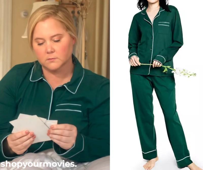 Kinda Pregnant: Amy’s Green Contrast Trim Pajamas