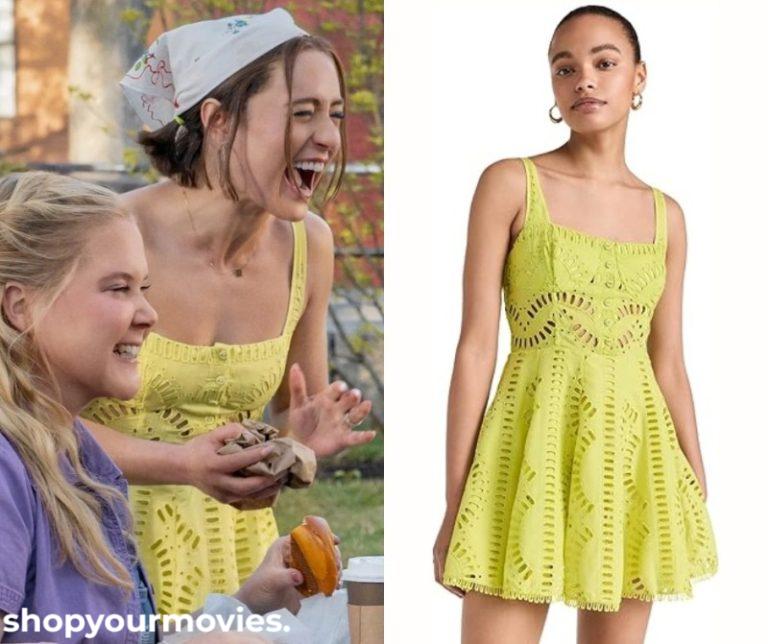 Kinda Pregnant: Shirley’s Eyelet Mini Dress