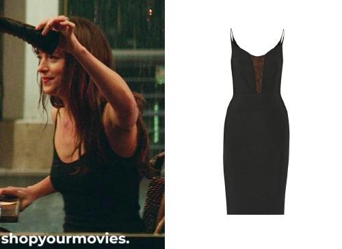 Fifty Shades Freed: Anastasia’s Black Panelled Dress