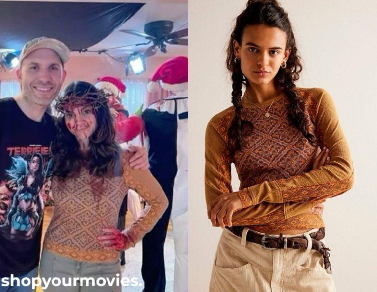 Terrifier 3: Sienna’s Geometric Print Thermal Top