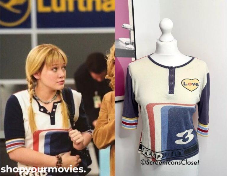 The Lizzie McGuire Movie: Lizzie’s Printed Henley Top