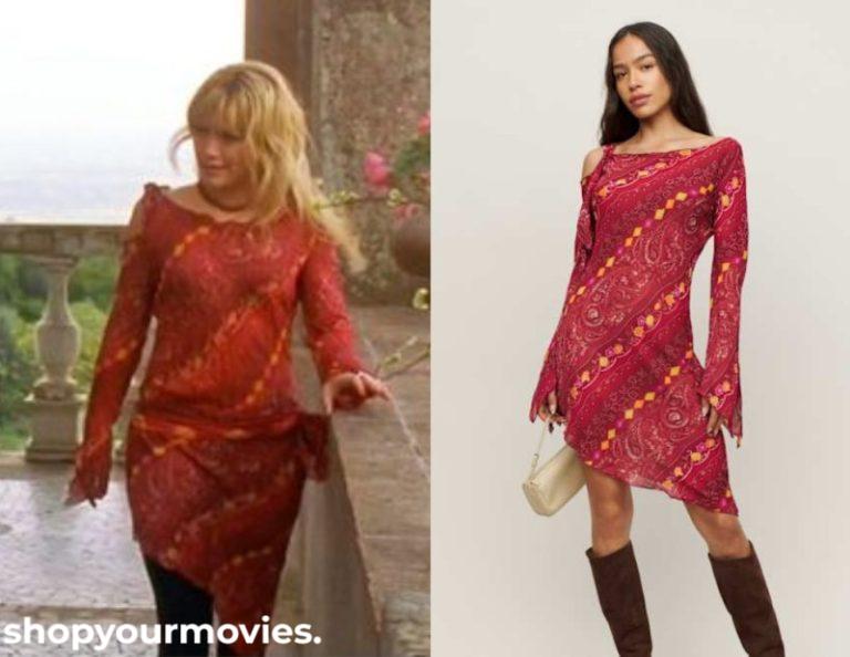 The Lizzie McGuire Movie: Lizzie’s Red Printed Top and Skirt