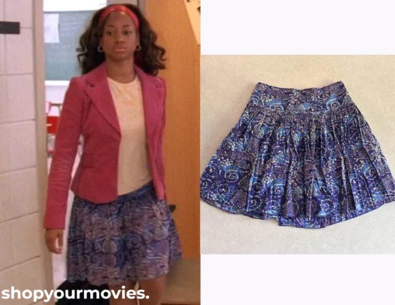 High School Musical: Taylor’s Blue Printed Skirt