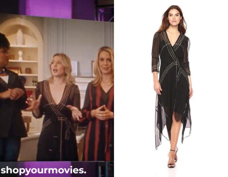 Like a Boss: Kim’s Black Wrap Dress