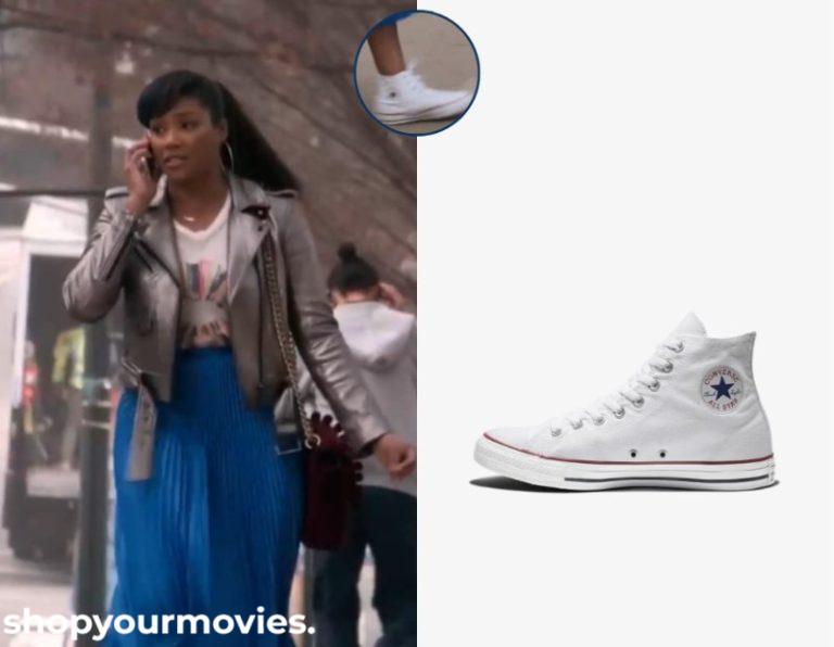 Like a Boss: Mia’s White High Top Sneakers
