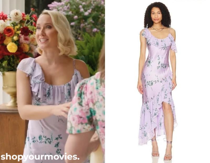 Bride Hard: Betsy’s Floral Asymmetrical Silk Dress