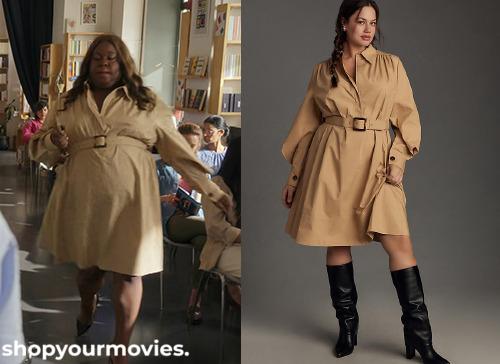 Another Simple Favor: Vicky’s Brown Belted Dress