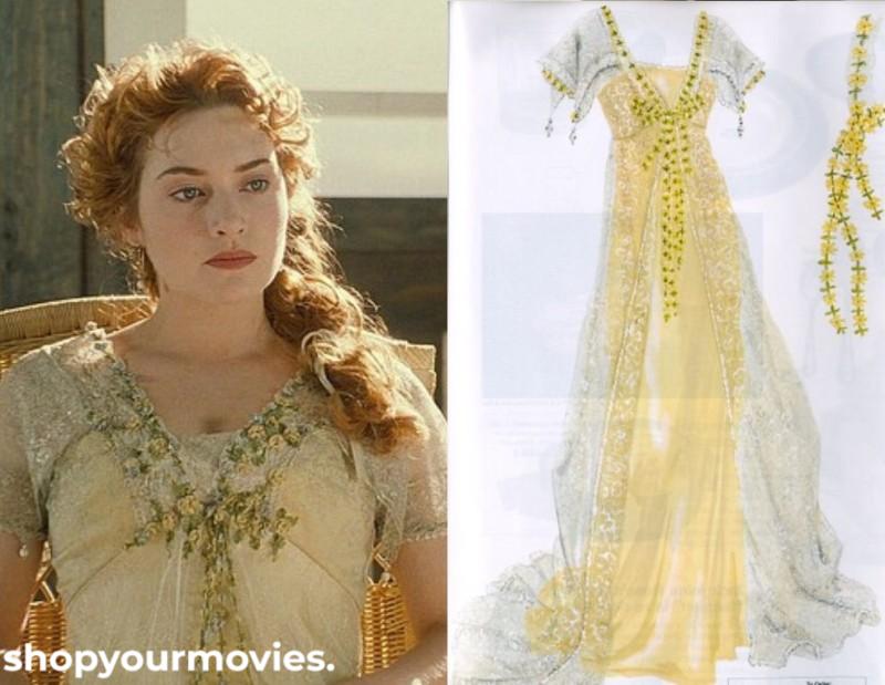 Titanic: Rose’s Cream Dress with Flowers