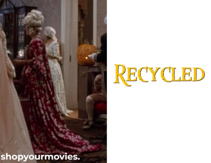 Hocus Pocus: Party Guest’s Red Floral 18th Century Dress