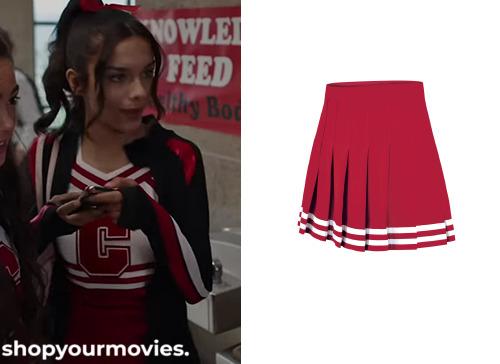 The Stranger in My Home (2025): Veronica’s Cheer Red Mini Skirt