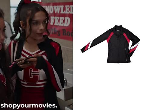The Stranger in My Home (2025): Veronica’s Cheer Red/Black Jacket