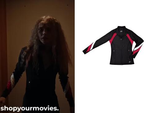 The Stranger in My Home (2025): Katie’s Cheer Red/Black Jacket