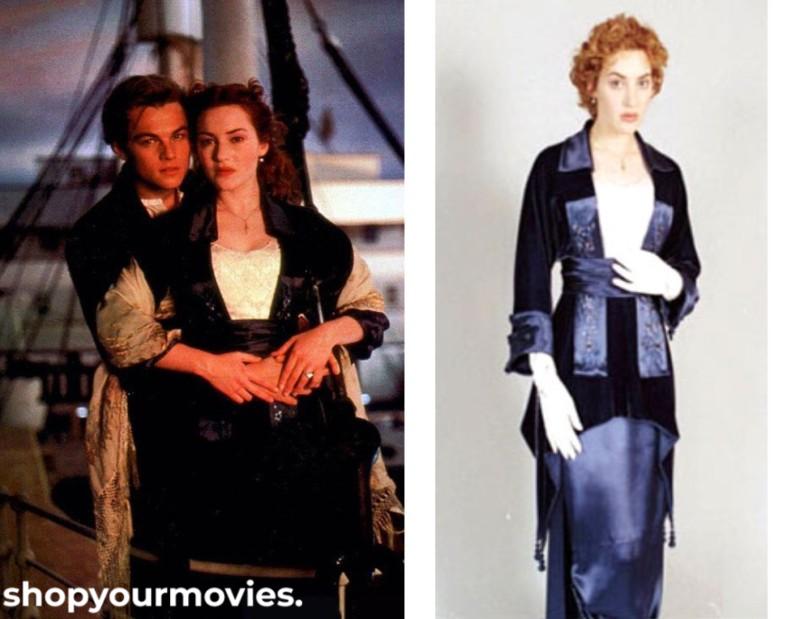 titanic rose blue dress Romantic Vintage Inspired Titanic Downton Abbey Inspired Dress-40701 main image 0