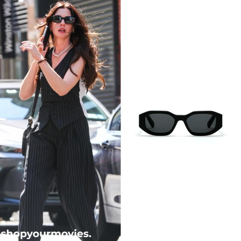 The Devil Wears Prada 2 (2026): Andy’s Black Rectangle Shape Sunglasses