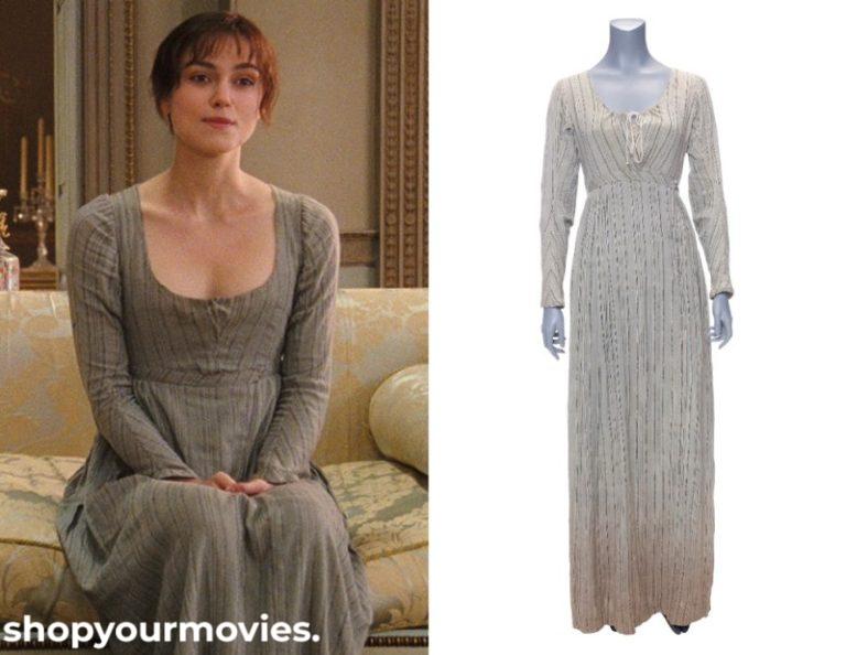 Pride & Prejudice: Elizabeth’s Gray Striped Dress
