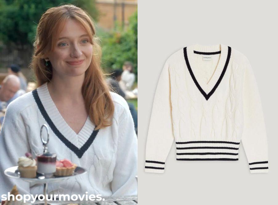My Oxford Year: Cecelia’s White Knit Sweater