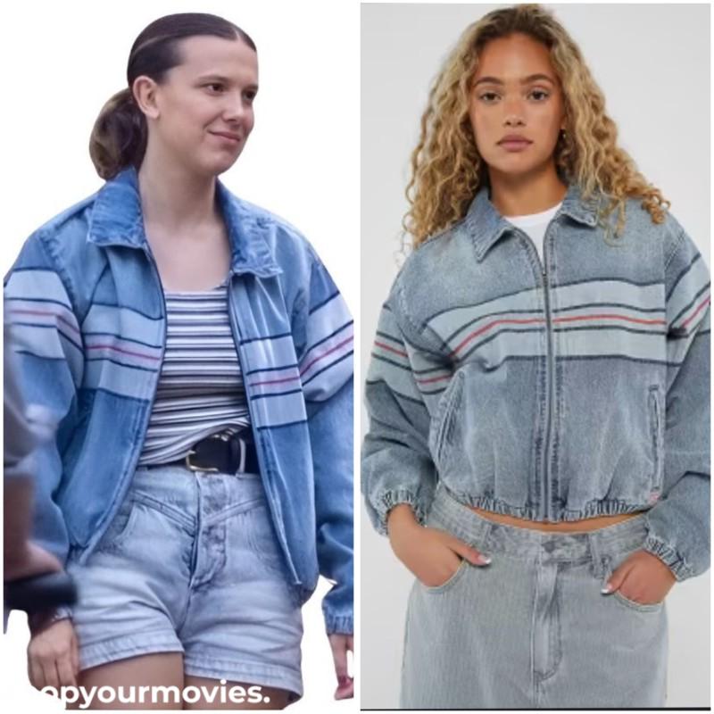 The Electric State; Michelle´s Denim Bomber Jacket