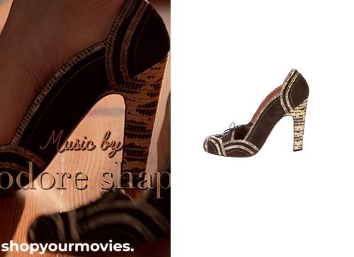The Devil Wears Prada: Woman’s Suede Pumps with Lizard Trim