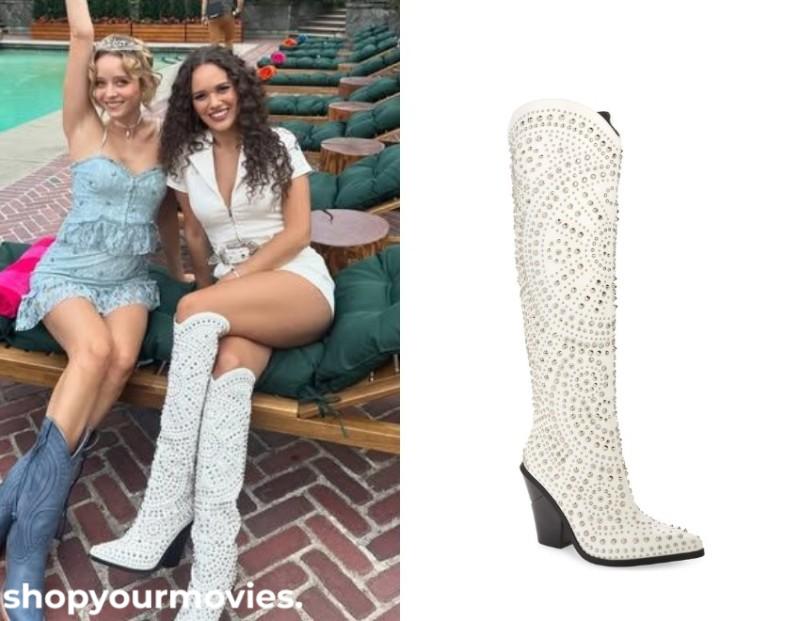The Wrong Paris: Lexi’s White Studded Cowboy Boots