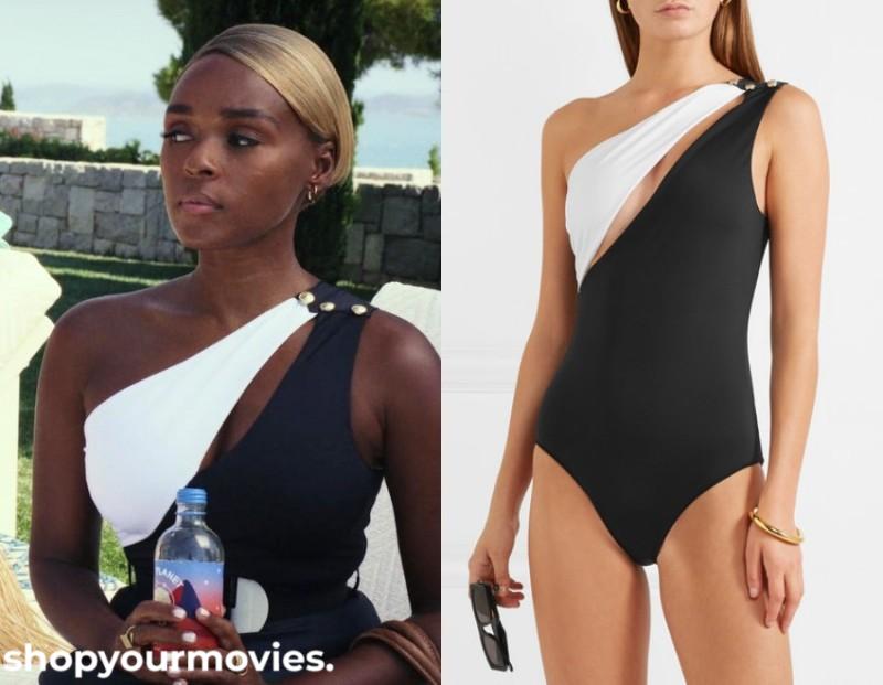 Glass Onion: Andi’s One Shoulder Cutout Swimsuit