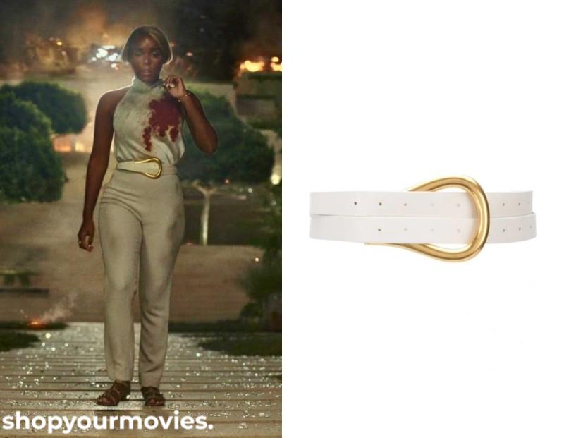 Glass Onion: Andi’s White Leather Belt