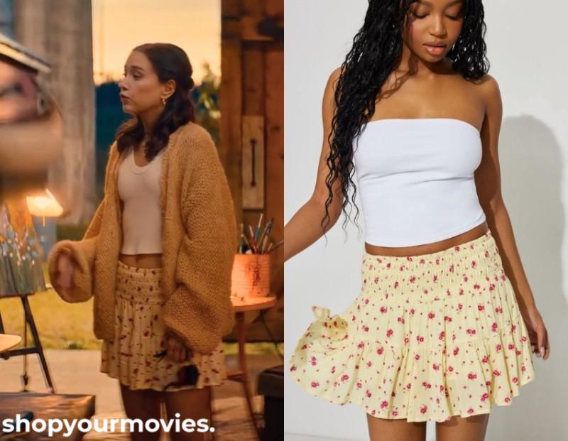 The Wrong Paris: Emily’s Yellow Floral Mini Skirt