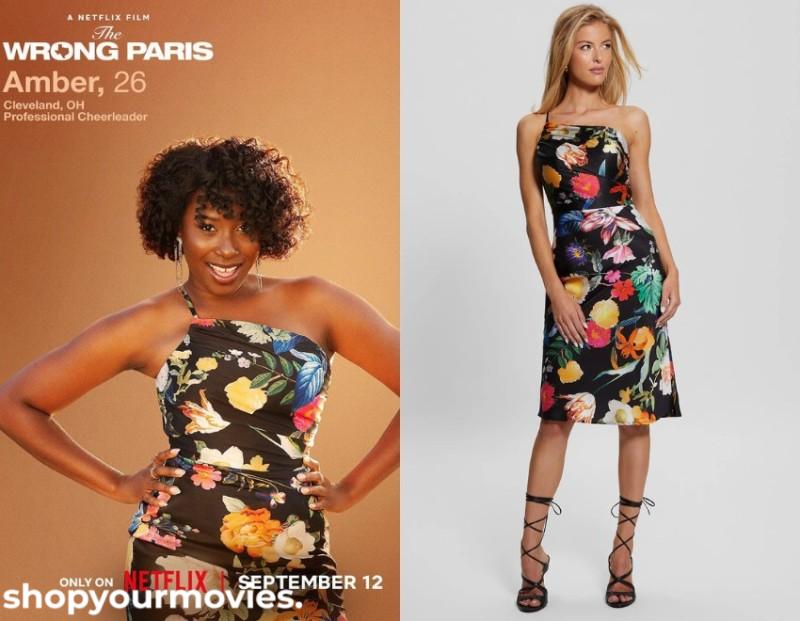 The Wrong Paris: Amber’s Black Floral One Shoulder Dress
