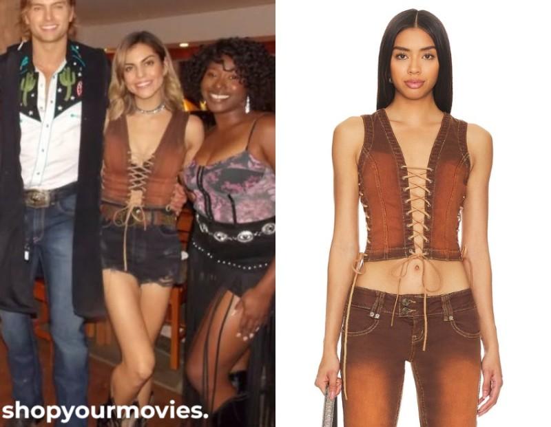 The Wrong Paris: Heather’s Brown Denim Lace Up Corset