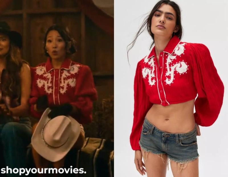 The Wrong Paris: Jasmine’s Red Western Cropped Blouse