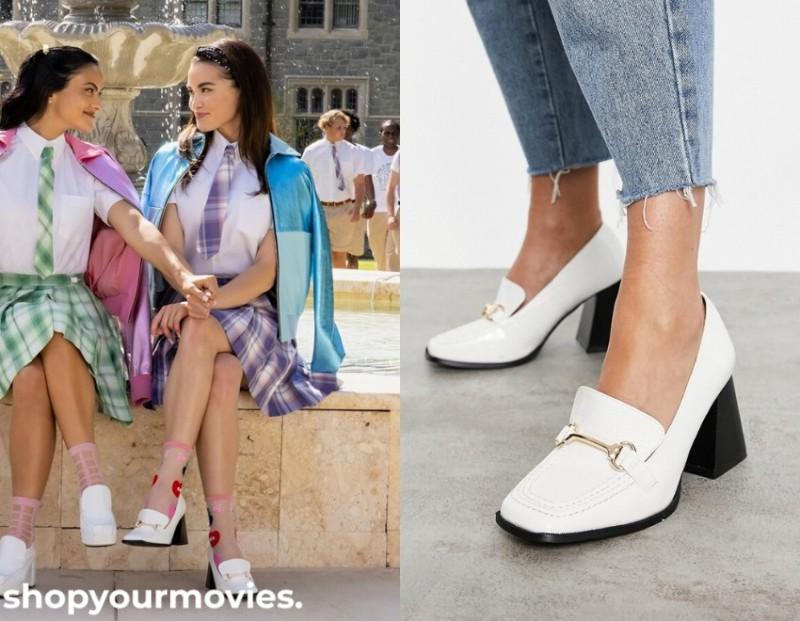 Do Revenge: Meghan’s White Heeled Loafers