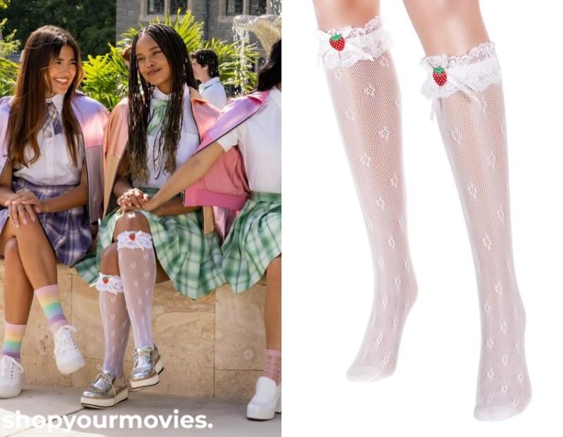 Do Revenge: Tara’s Lace Ruffle Trim Knee High Socks