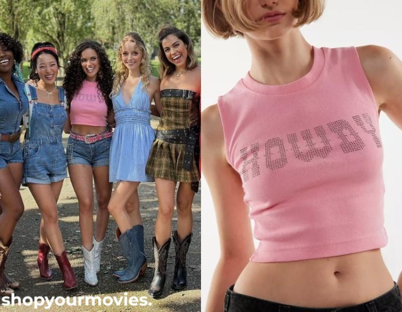 The Wrong Paris: Lexi’s Pink ‘Howdy’ Cropped Tank Top