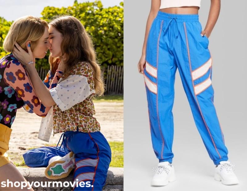 Do Revenge: Gabbi’s Blue High-Rise Track Pants
