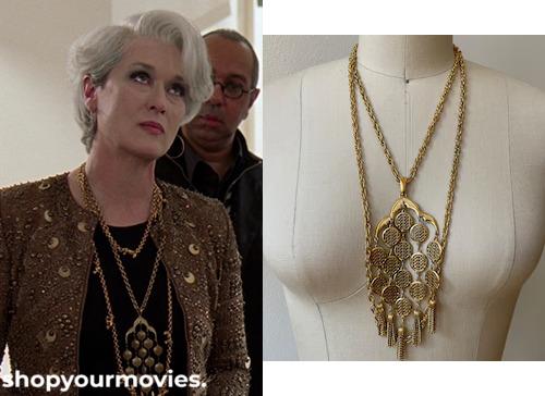 The Devil Wears Prada: Miranda’s Long Gold Necklace