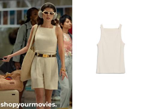 People We Meet on Vacation: Poppy’s Square Neck Cream Tank Top
