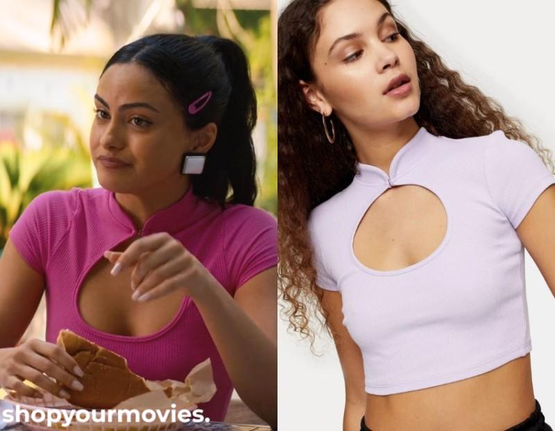 Do Revenge: Drea’s Pink Cut Out Ribbed Crop Top