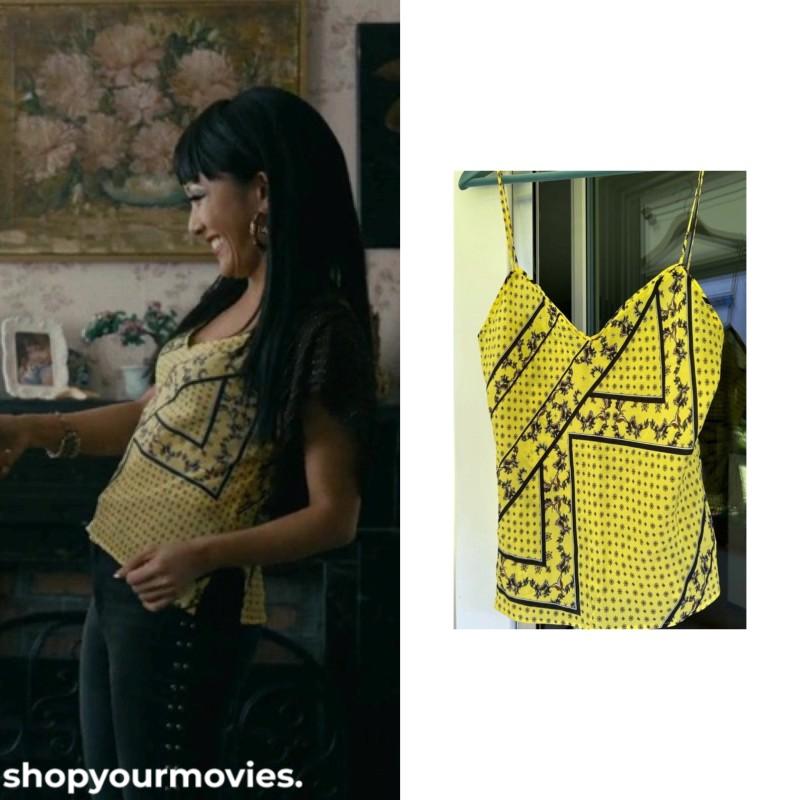 Hustlers: Destiny’s Yellow Pattern Top